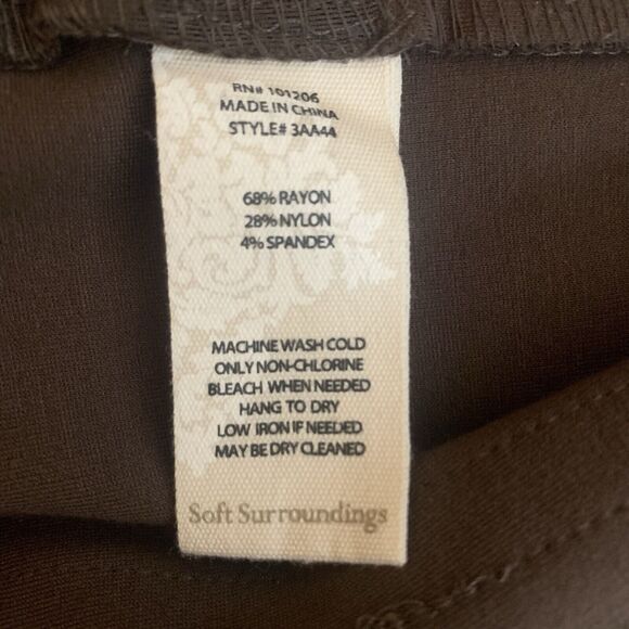Soft Surroundings Pants Women's Size LP Brunette Soft Pull-On Boho Leisure - Picture 5 of 8